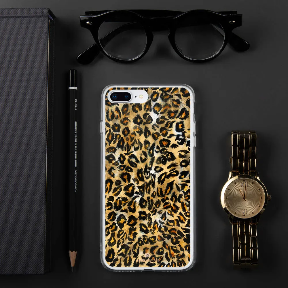 Brown Leopard Phone Case, Animal Print Tough BPA-Free Sleek iPhone Case- Printed in USA