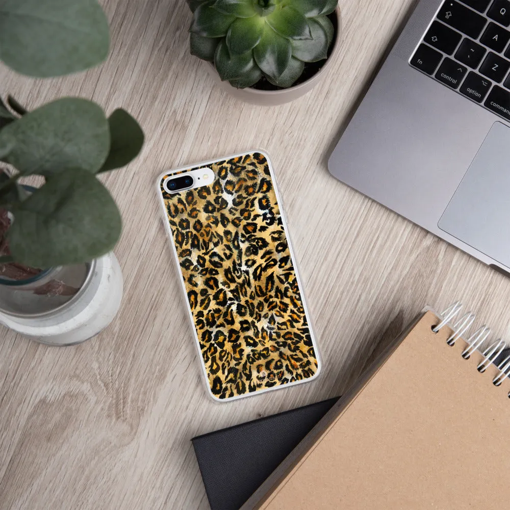 Brown Leopard Phone Case, Animal Print Tough BPA-Free Sleek iPhone Case- Printed in USA