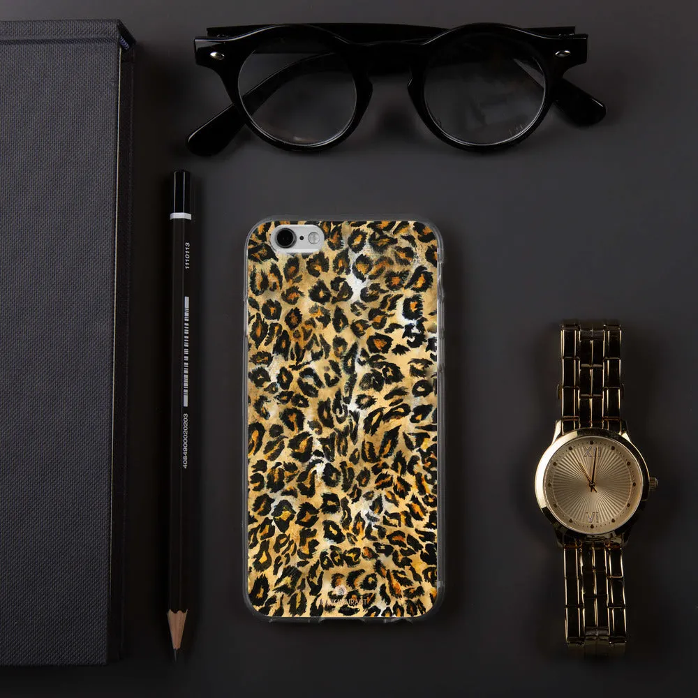 Brown Leopard Phone Case, Animal Print Tough BPA-Free Sleek iPhone Case- Printed in USA