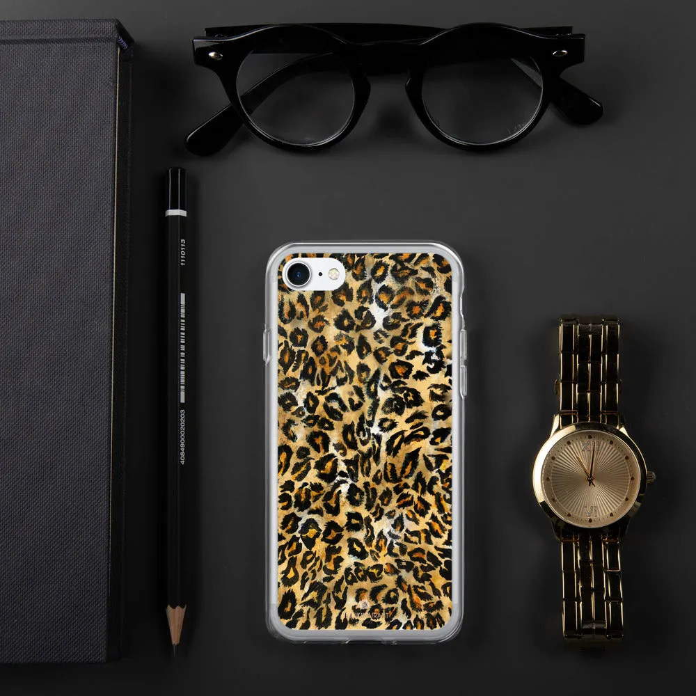 Brown Leopard Phone Case, Animal Print Tough BPA-Free Sleek iPhone Case- Printed in USA