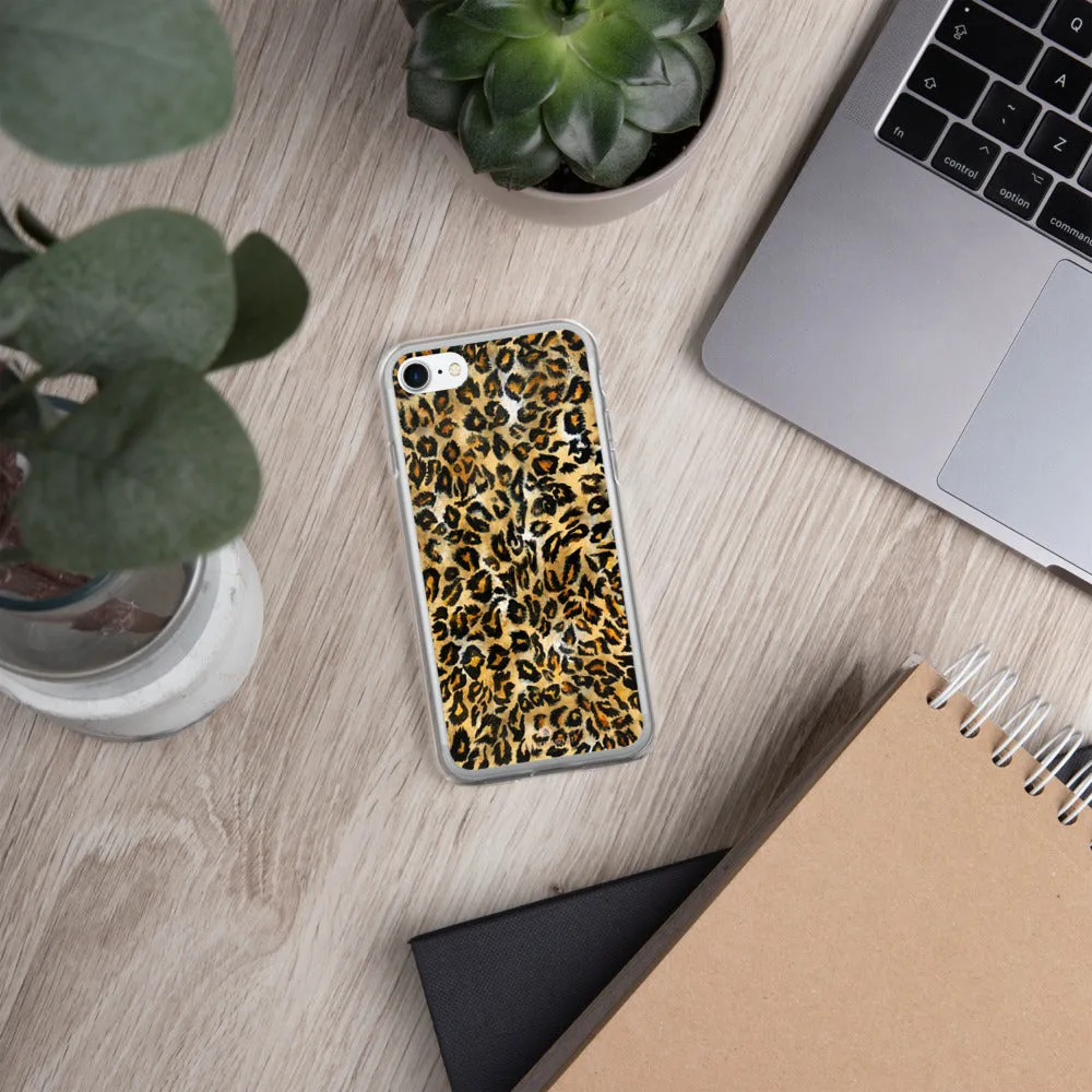 Brown Leopard Phone Case, Animal Print Tough BPA-Free Sleek iPhone Case- Printed in USA