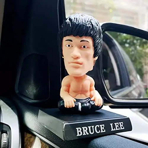 Bruce Lee Bobblehead With Mobile Holder For Cars, Study Table |13 CM|