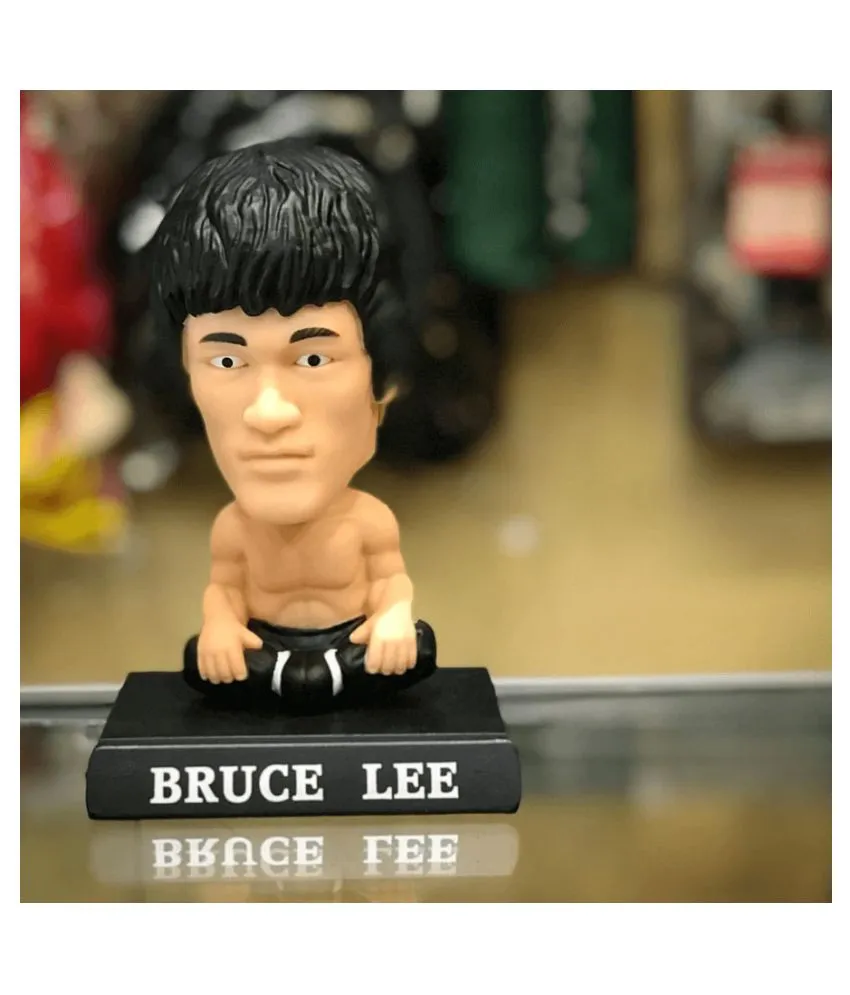 Bruce Lee Bobblehead With Mobile Holder For Cars, Study Table |13 CM|