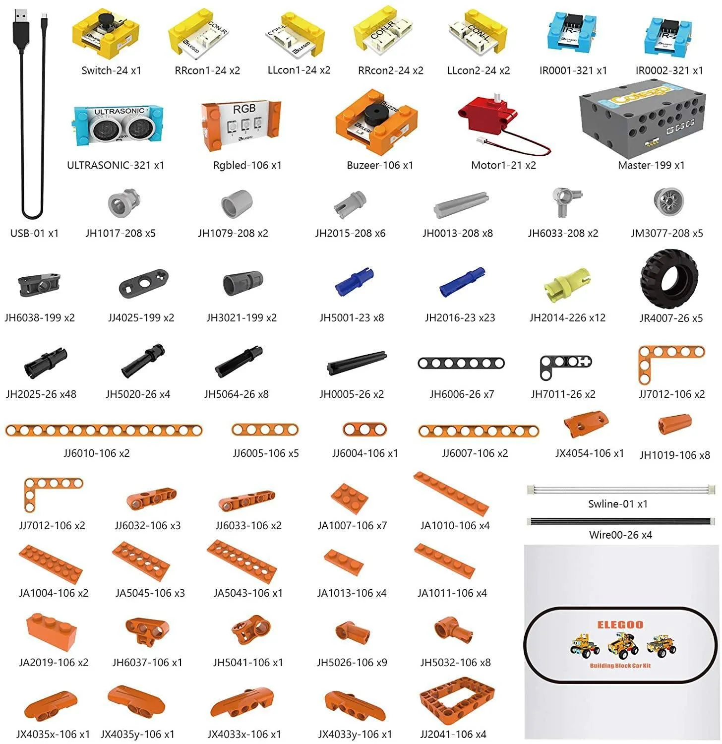 Building Block Car Robot Kit