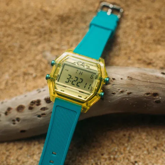 California Watch Co. Venice Beach Digital Yellow Teal