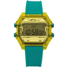 California Watch Co. Venice Beach Digital Yellow Teal