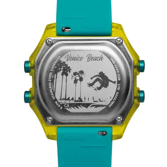 California Watch Co. Venice Beach Digital Yellow Teal