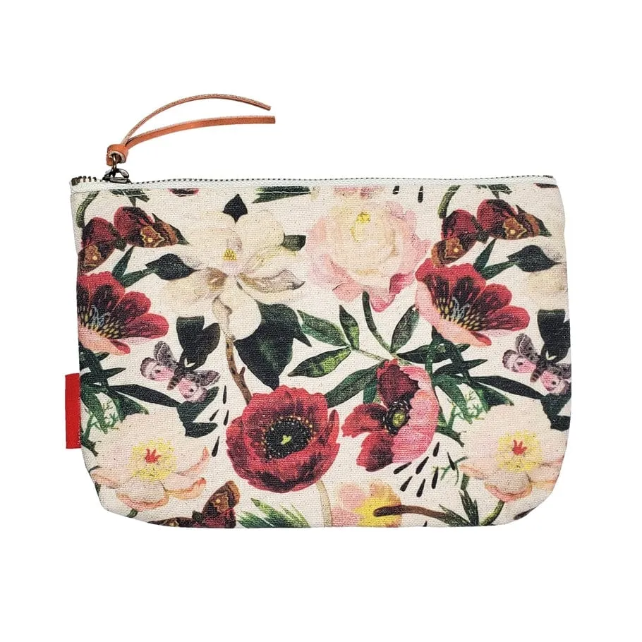 Canvas Pouch - Peonies