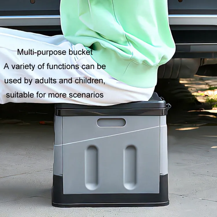 Car Folding Portable Toilet Outdoor Emergency Mobile Toilet(Dark Grey)