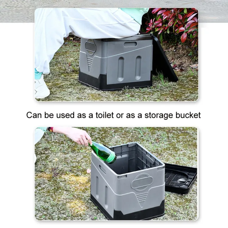 Car Folding Portable Toilet Outdoor Emergency Mobile Toilet(Dark Grey)