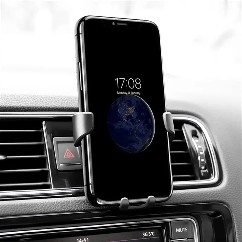 Car Phone Holder For Phone In Car Air Vent Mount Stand No Magnetic Mobile Phone Holder Universal Gravity Smartphone Cell Support