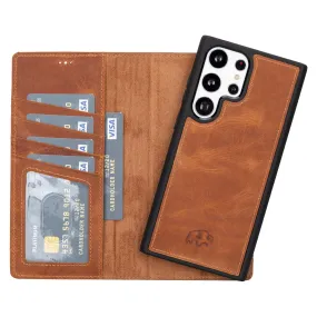 Carson Samsung Galaxy S23 Ultra Wallet Case, Golden Brown