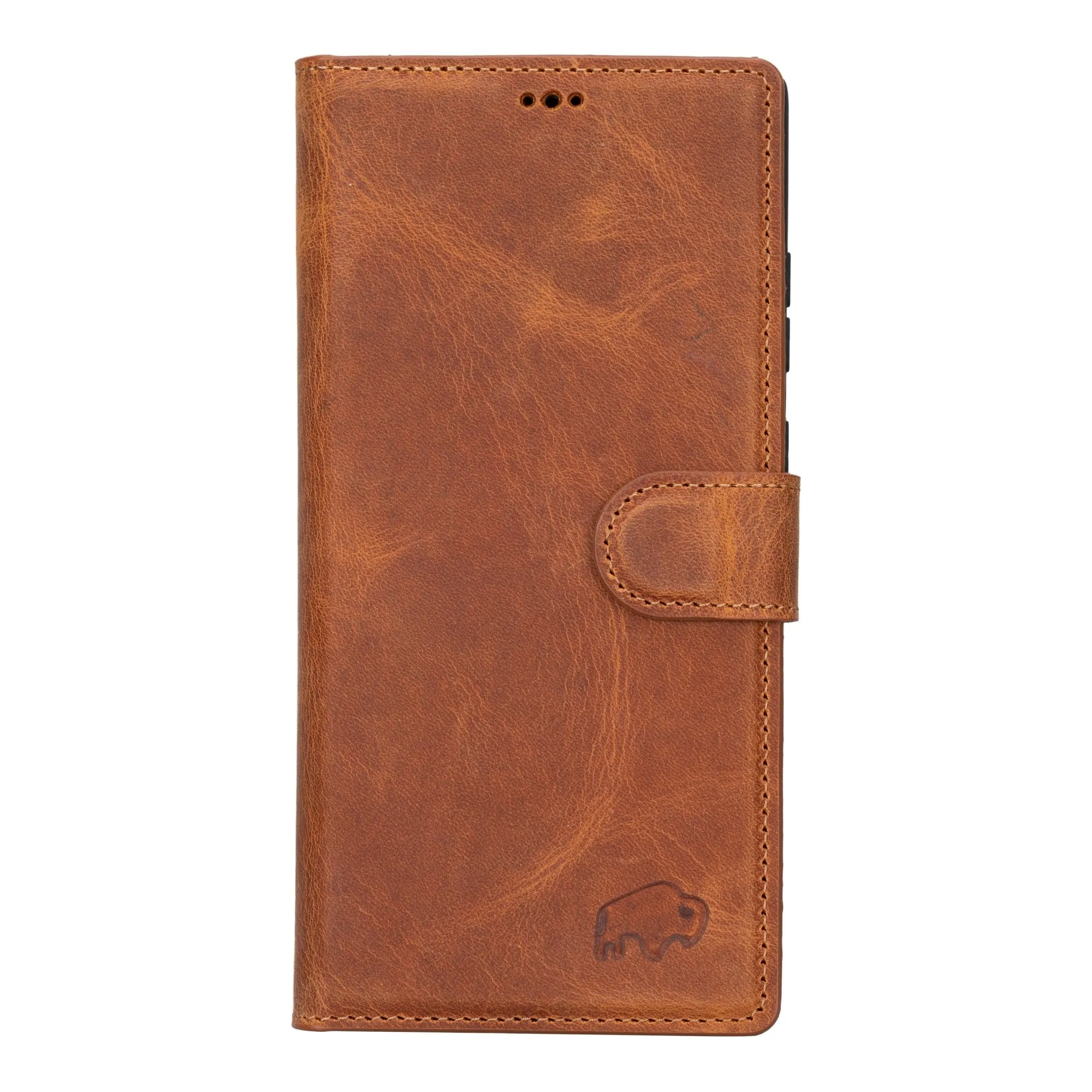 Carson Samsung Galaxy S23 Ultra Wallet Case, Golden Brown