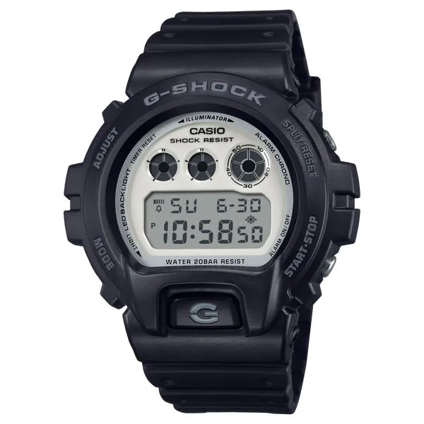 Casio G-Shock Digital Watch DW6900WD-1 Black - White