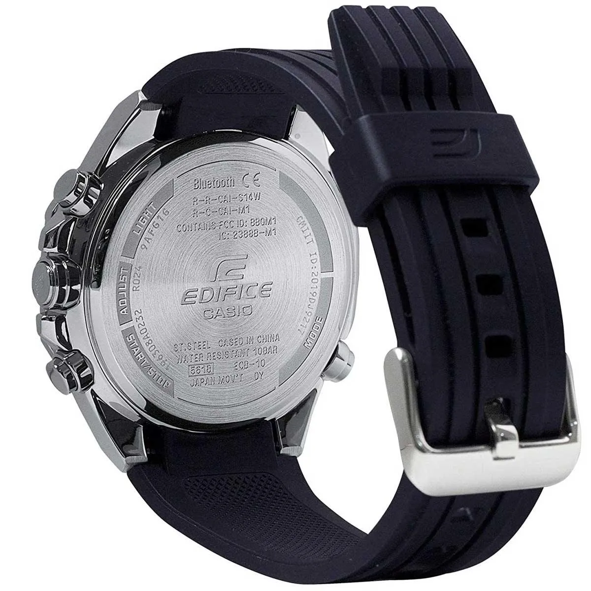 Casio Men's Automatic Watch - Edifice Chrono Ana-Digi Dial Black Strap | ECB10P-1A