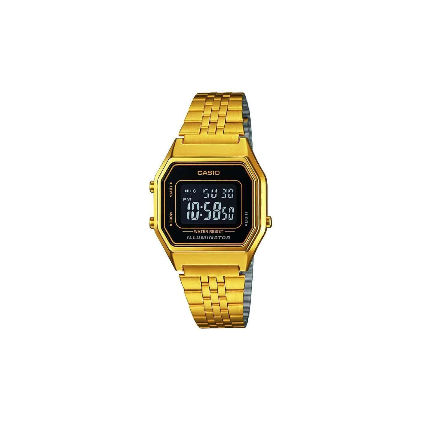 Casio Vintage Golden Black Dial Digital Watch