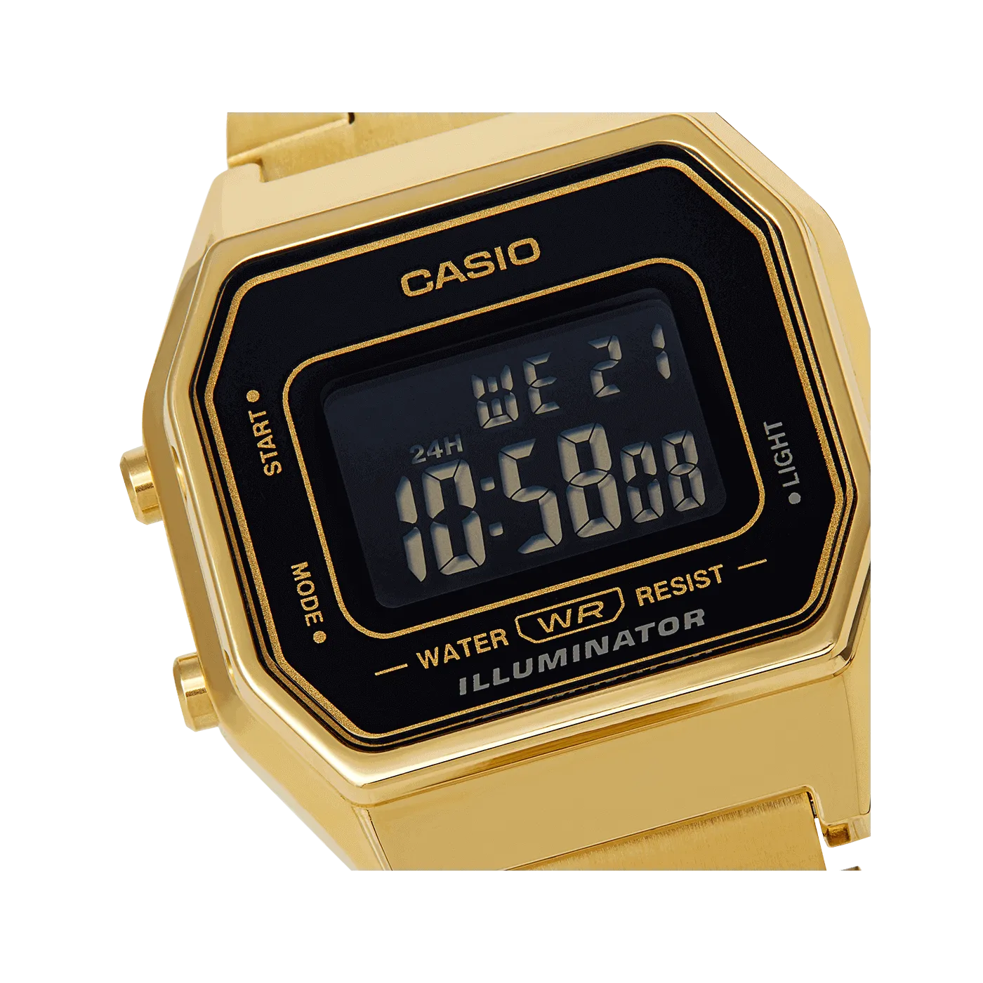 Casio Vintage Golden Black Dial Digital Watch