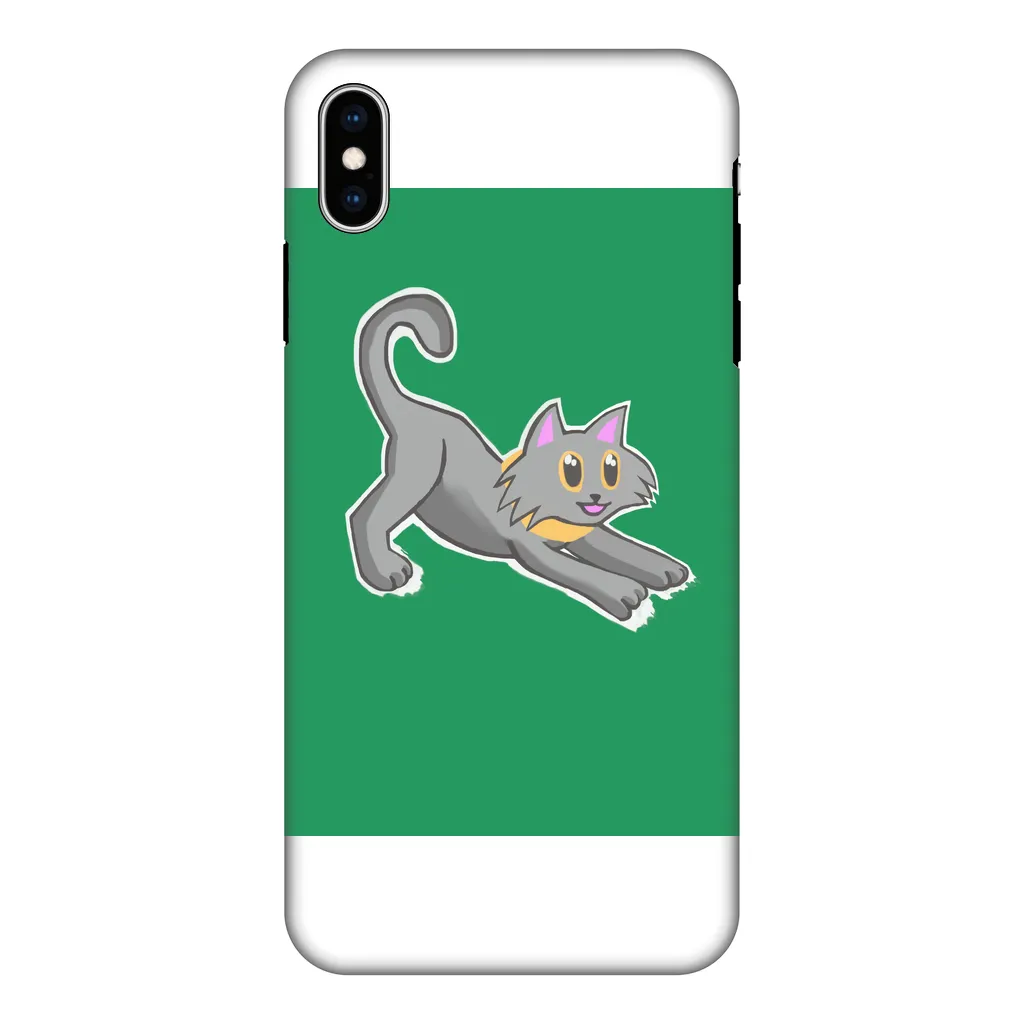 Cat Illustration Fully Printed Tough Phone Case