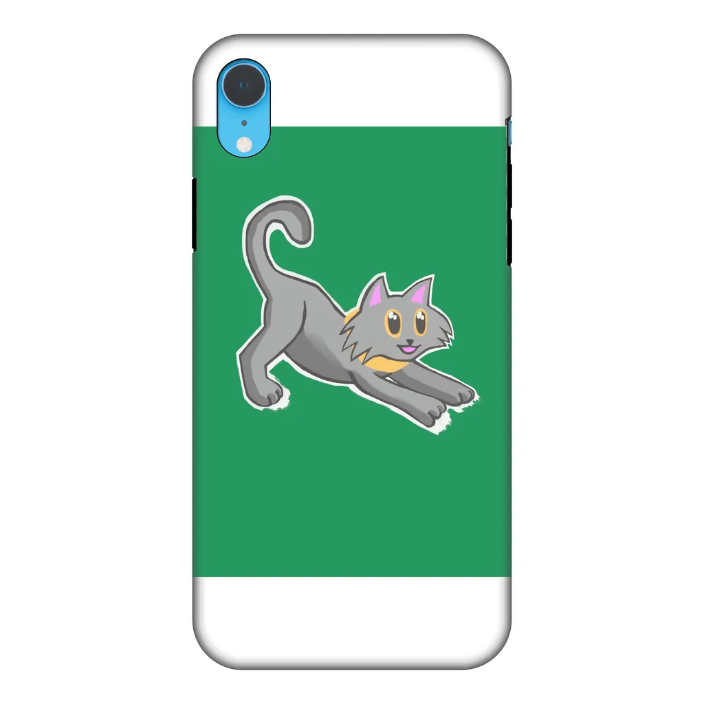 Cat Illustration Fully Printed Tough Phone Case