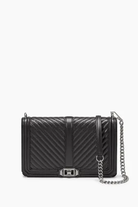 Chevron Quilted Slim Love Crossbody