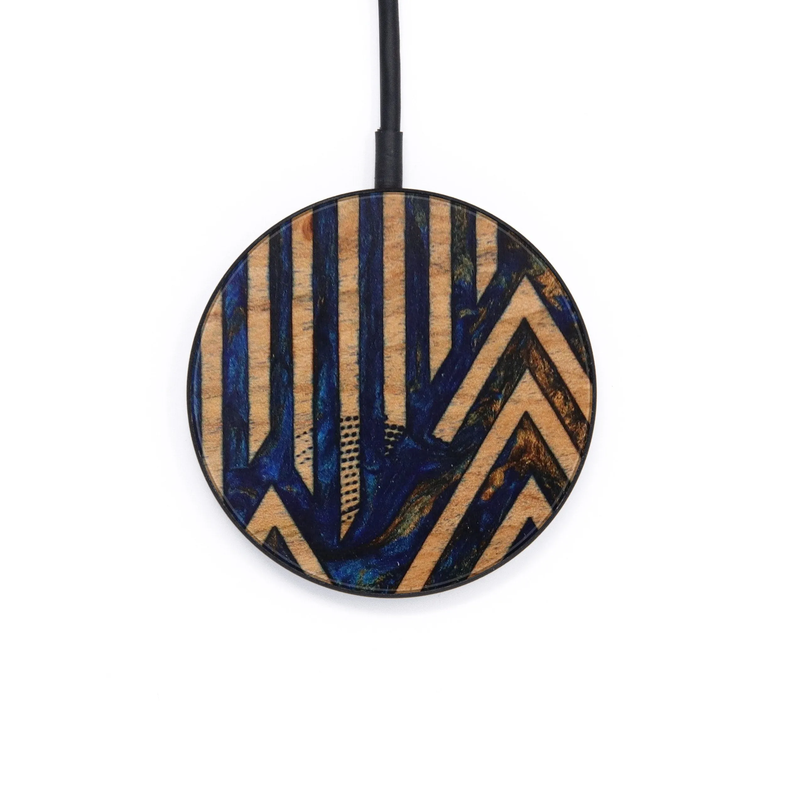 Circle Wood Resin Wireless Charger - Bennett (Pattern, 617846)