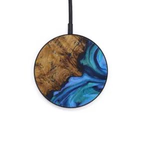 Circle Wood Resin Wireless Charger - Catherine (Light Blue, 570090)