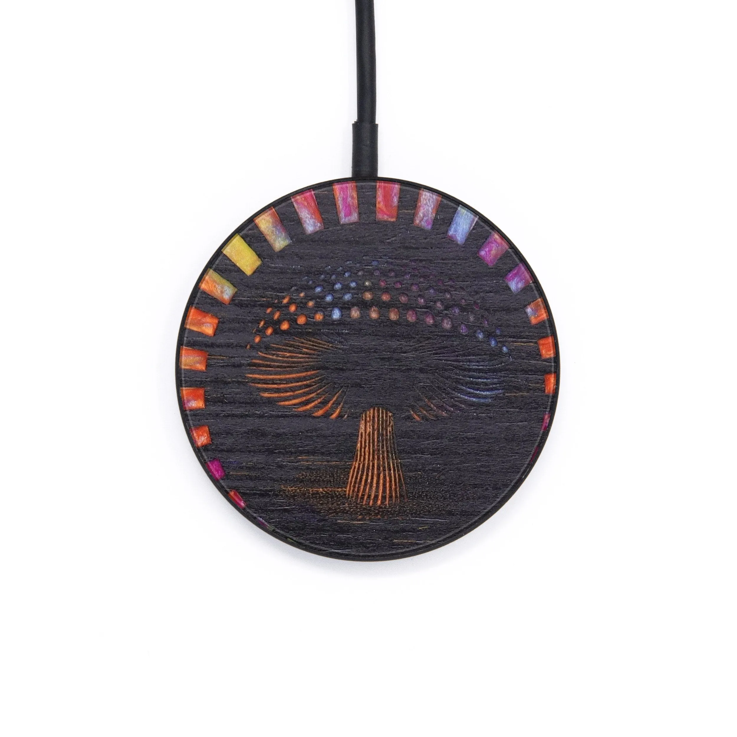 Circle Wood Resin Wireless Charger - Colson (Retro, 635093)