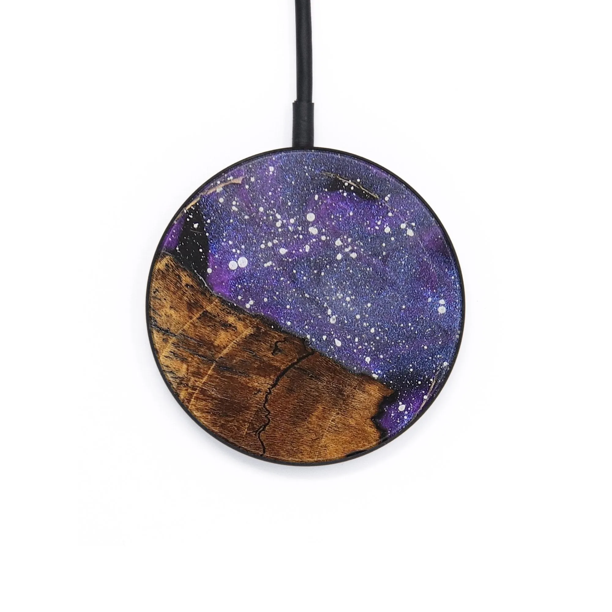 Circle Wood Resin Wireless Charger - Colton (Cosmos, 658280)