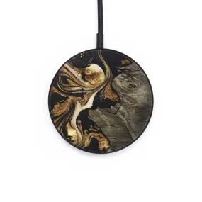 Circle Wood Resin Wireless Charger - Corbin (Black & White, 683057)