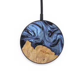 Circle Wood Resin Wireless Charger - Craig (Blue, 655667)