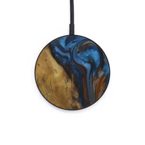 Circle Wood Resin Wireless Charger - Dulce (Teal & Gold, 579205)