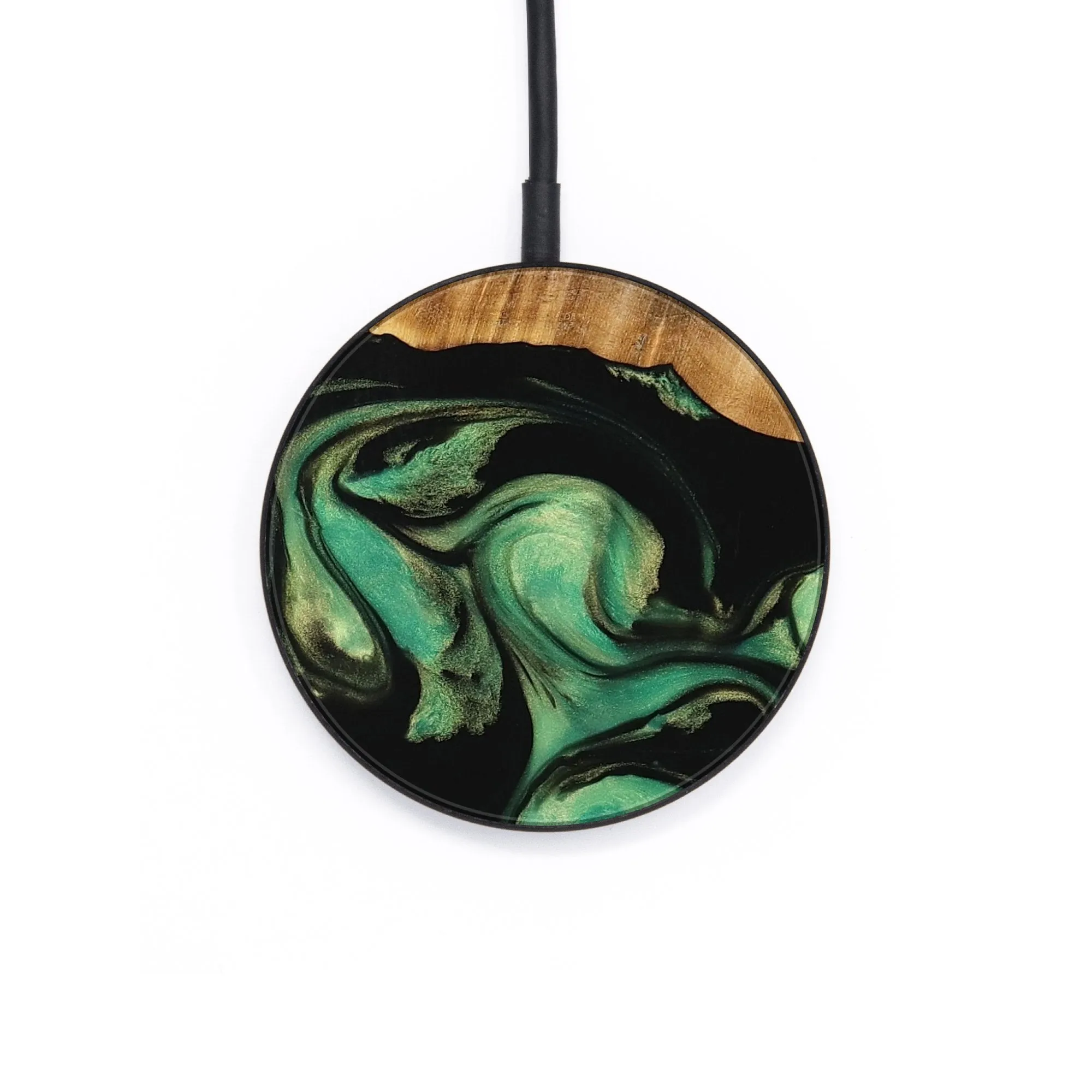 Circle Wood Wireless Charger - Edita (Green, 735121)