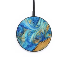 Circle Wood Wireless Charger - Taya (Teal & Gold, 739280)