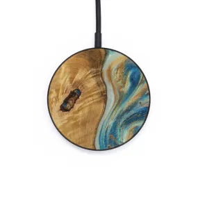 Circle Wood Wireless Charger - Tico (Teal & Gold, 730097)