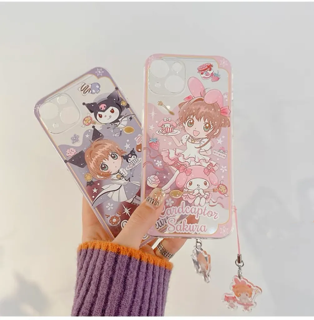 Clean Japanese Cartoon CardCaptorSakura Cafe Maid with KT MM KU CN PN iPhone Case 6 7 8 PLUS SE2 XS XR X 11 12 13 14 15 Pro Promax 12mini 13mini