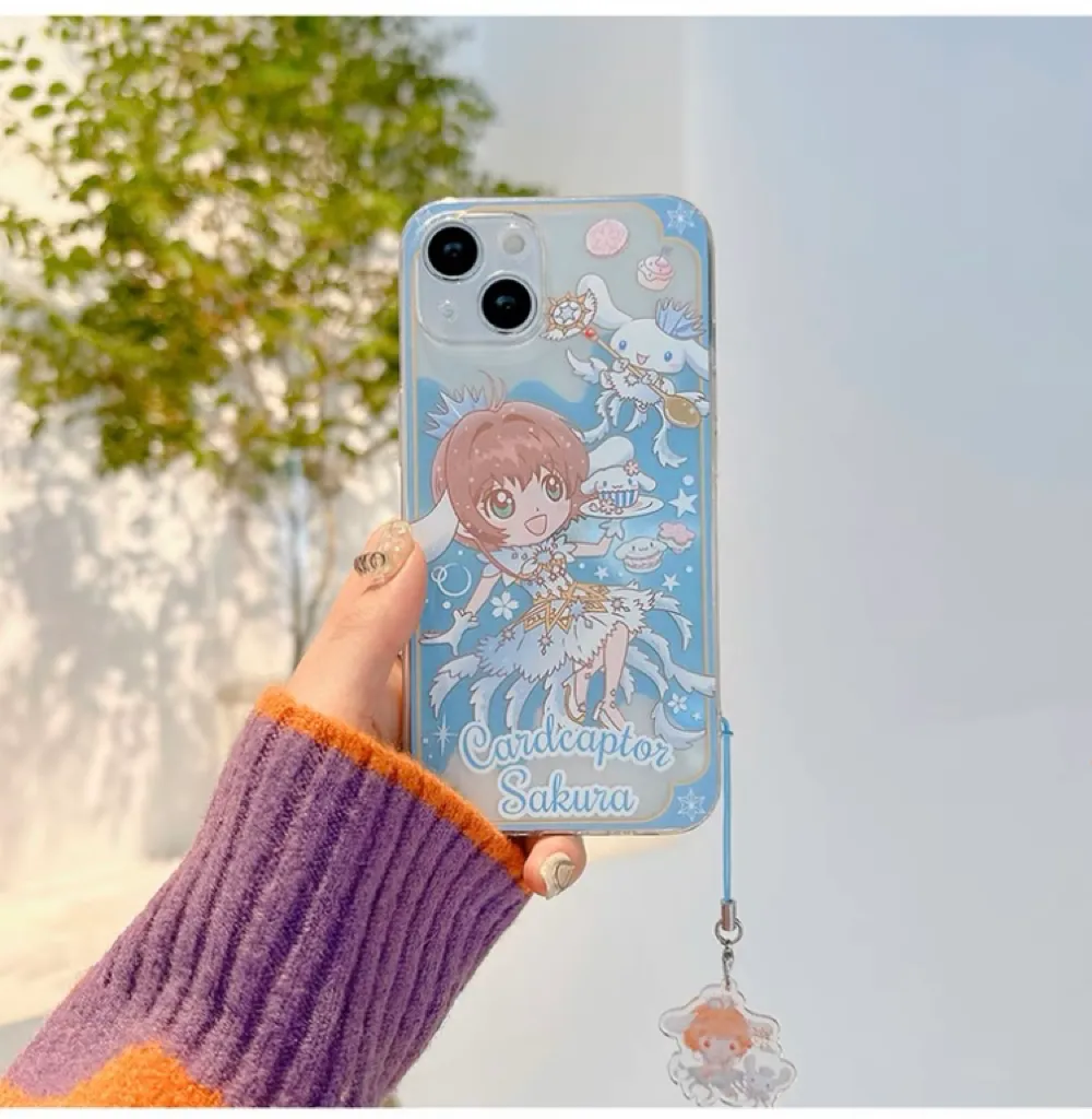 Clean Japanese Cartoon CardCaptorSakura Cafe Maid with KT MM KU CN PN iPhone Case 6 7 8 PLUS SE2 XS XR X 11 12 13 14 15 Pro Promax 12mini 13mini