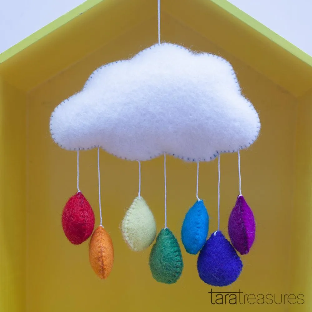 Cloud Nursery Mobile - Medium Rainbow