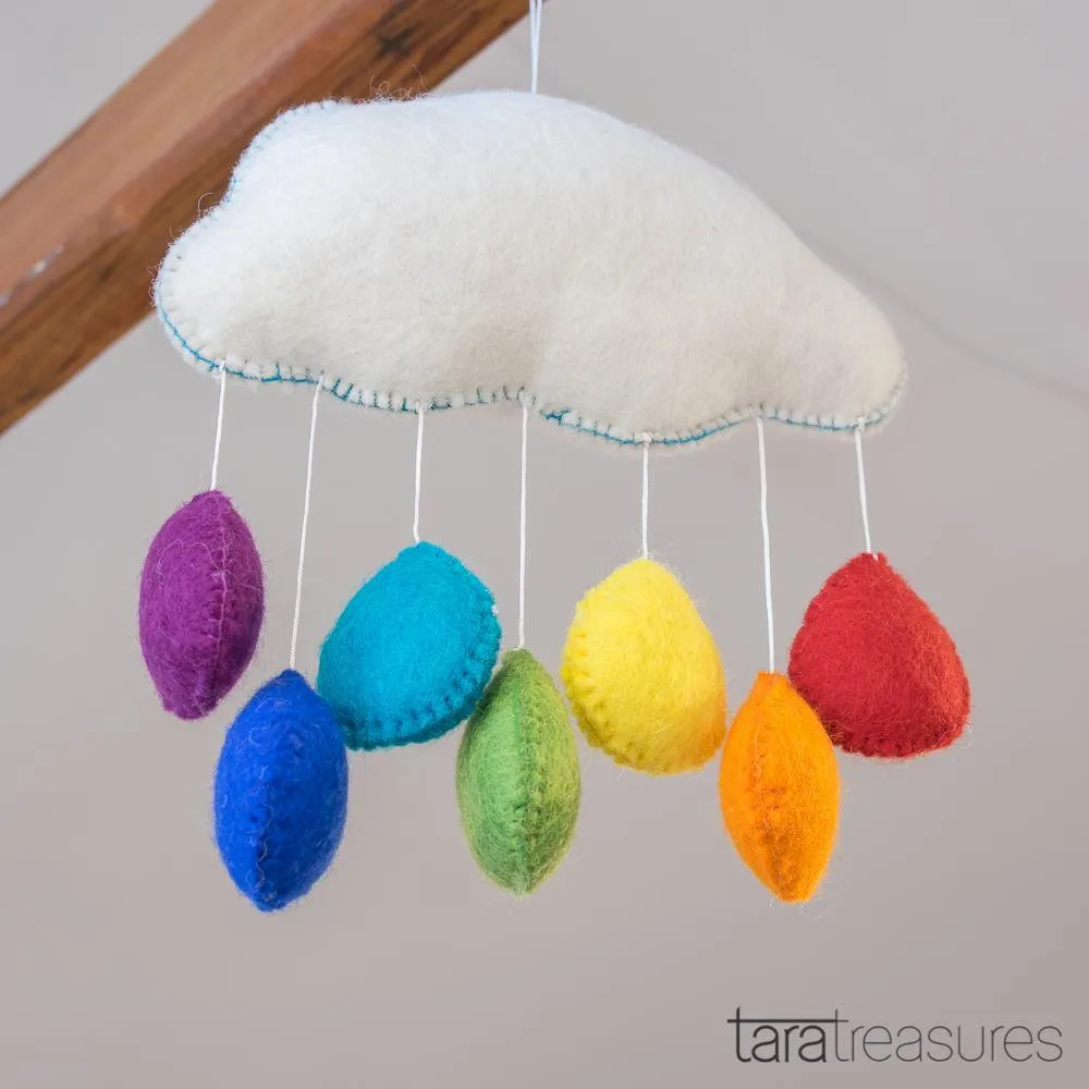 Cloud Nursery Mobile - Medium Rainbow