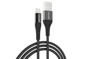 Coconut MC01 Mfi Certified USB A to Lightning Cable (Black)