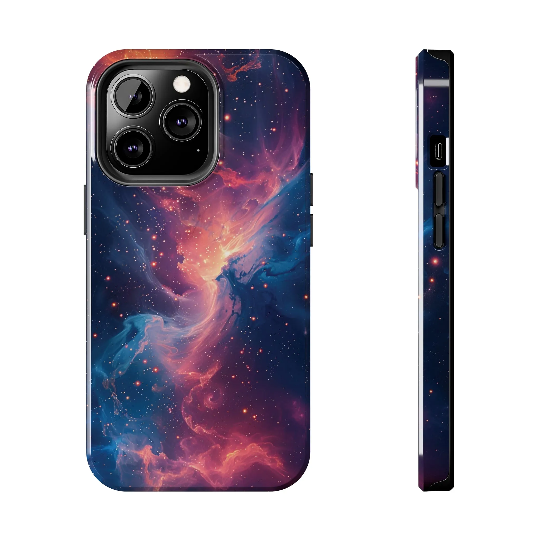 Cosmic Nebula iPhone Case, Space Galaxy Stars Phone Cover, Unique Astral Abstract Protective Shell Protective Case for iPhone Models, Tough iPhone Case