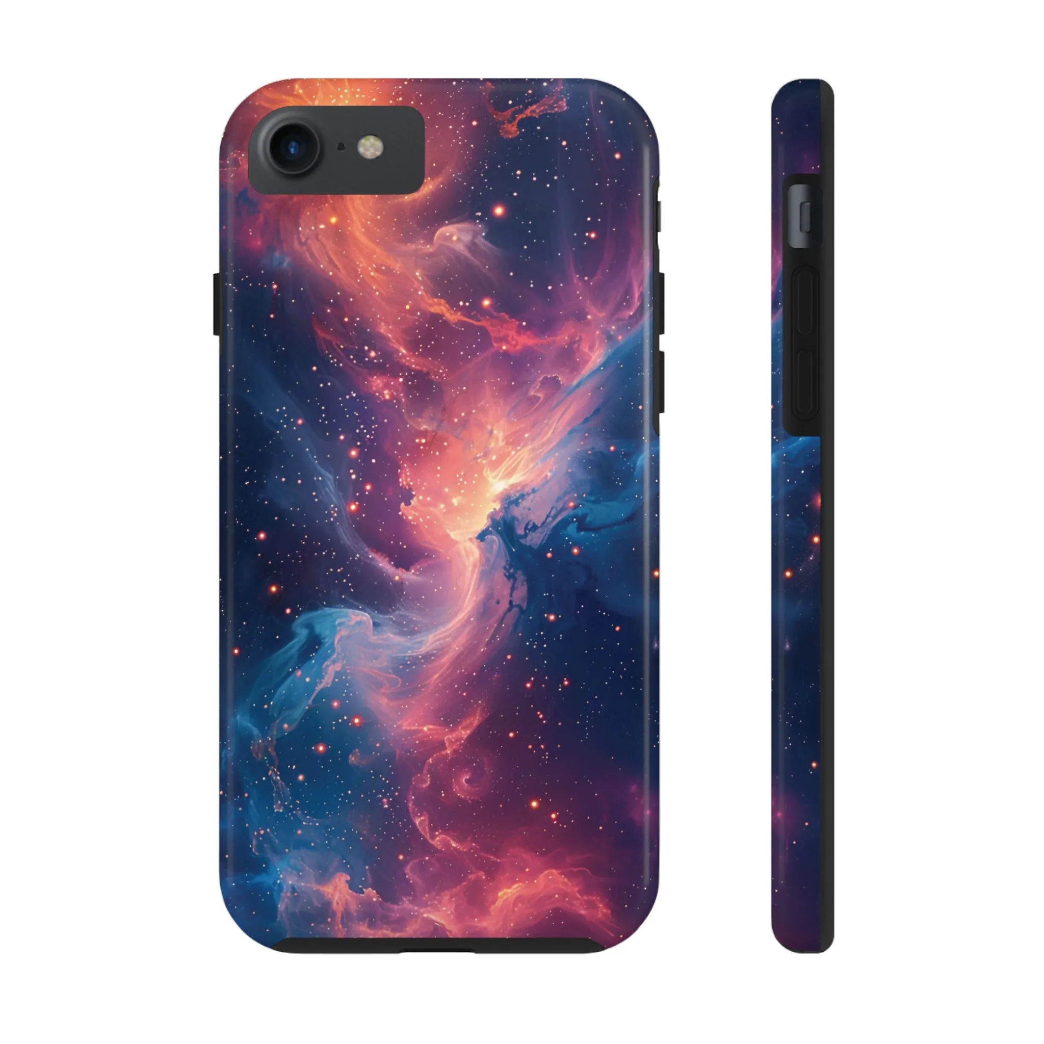 Cosmic Nebula iPhone Case, Space Galaxy Stars Phone Cover, Unique Astral Abstract Protective Shell Protective Case for iPhone Models, Tough iPhone Case