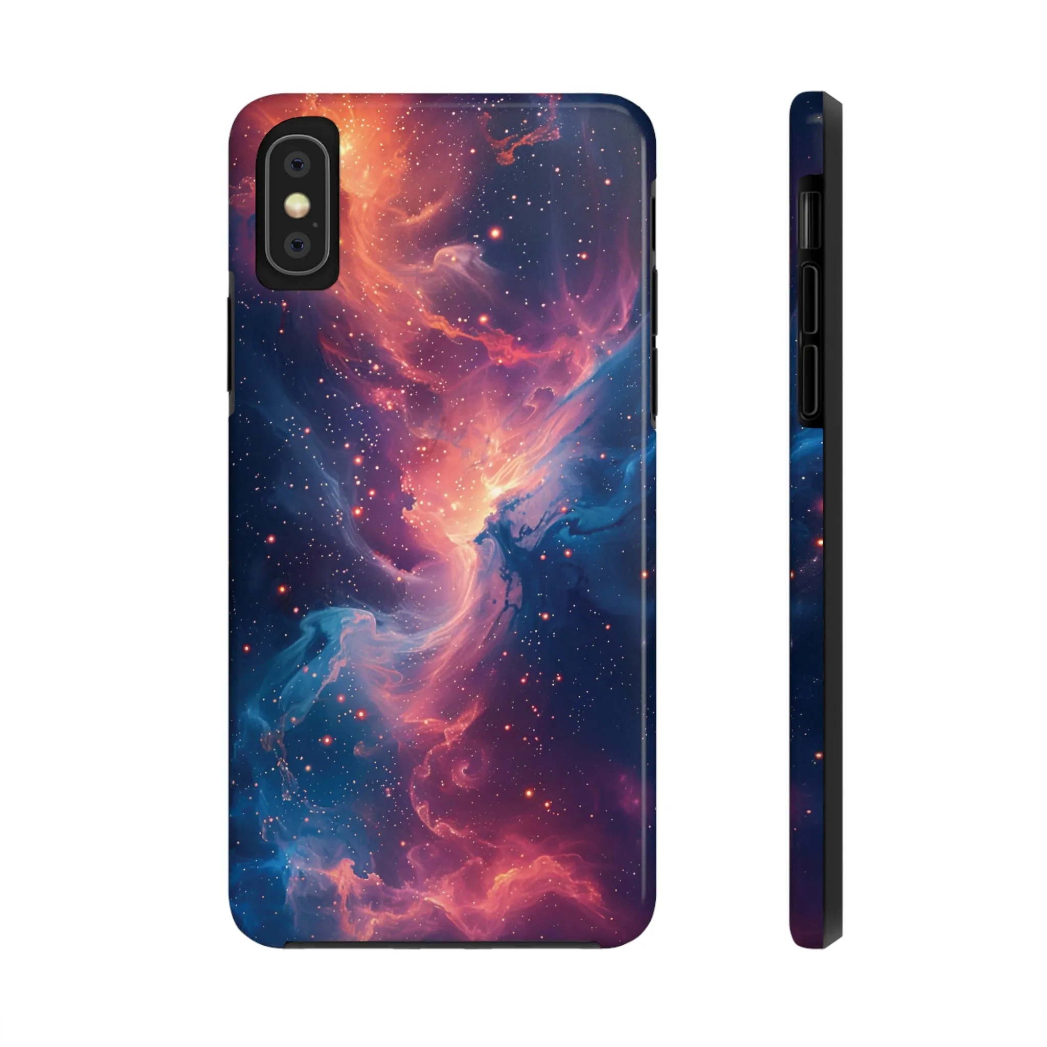 Cosmic Nebula iPhone Case, Space Galaxy Stars Phone Cover, Unique Astral Abstract Protective Shell Protective Case for iPhone Models, Tough iPhone Case