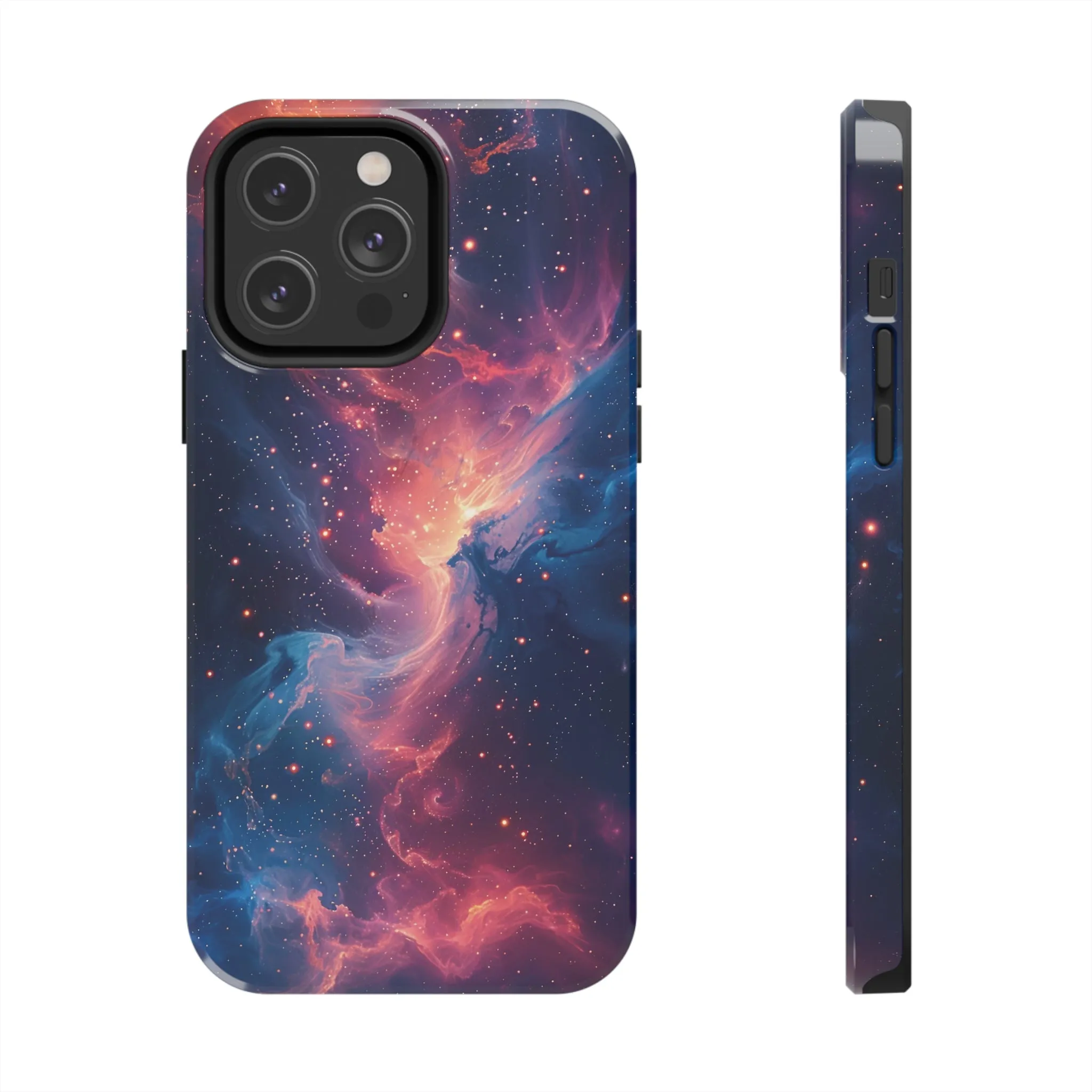 Cosmic Nebula iPhone Case, Space Galaxy Stars Phone Cover, Unique Astral Abstract Protective Shell Protective Case for iPhone Models, Tough iPhone Case