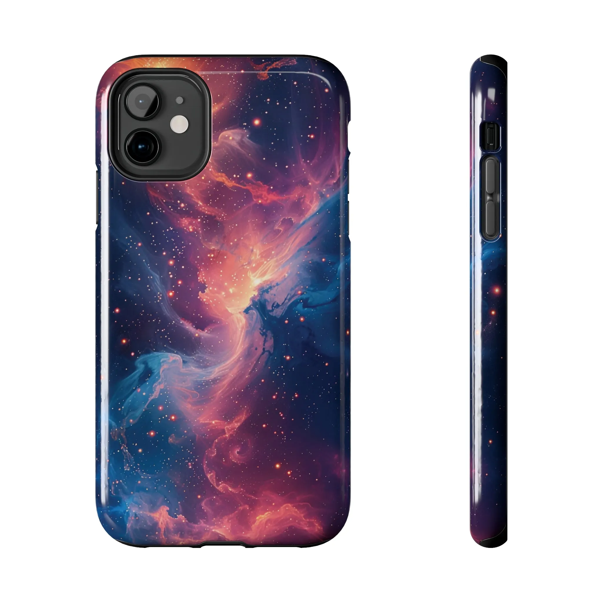 Cosmic Nebula iPhone Case, Space Galaxy Stars Phone Cover, Unique Astral Abstract Protective Shell Protective Case for iPhone Models, Tough iPhone Case