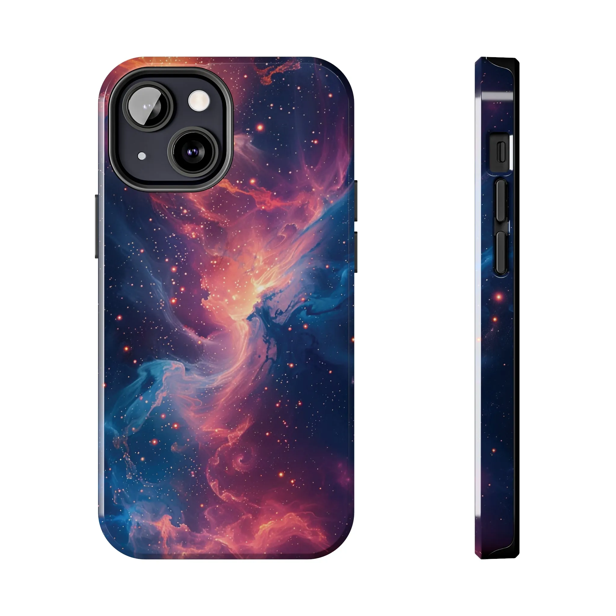 Cosmic Nebula iPhone Case, Space Galaxy Stars Phone Cover, Unique Astral Abstract Protective Shell Protective Case for iPhone Models, Tough iPhone Case