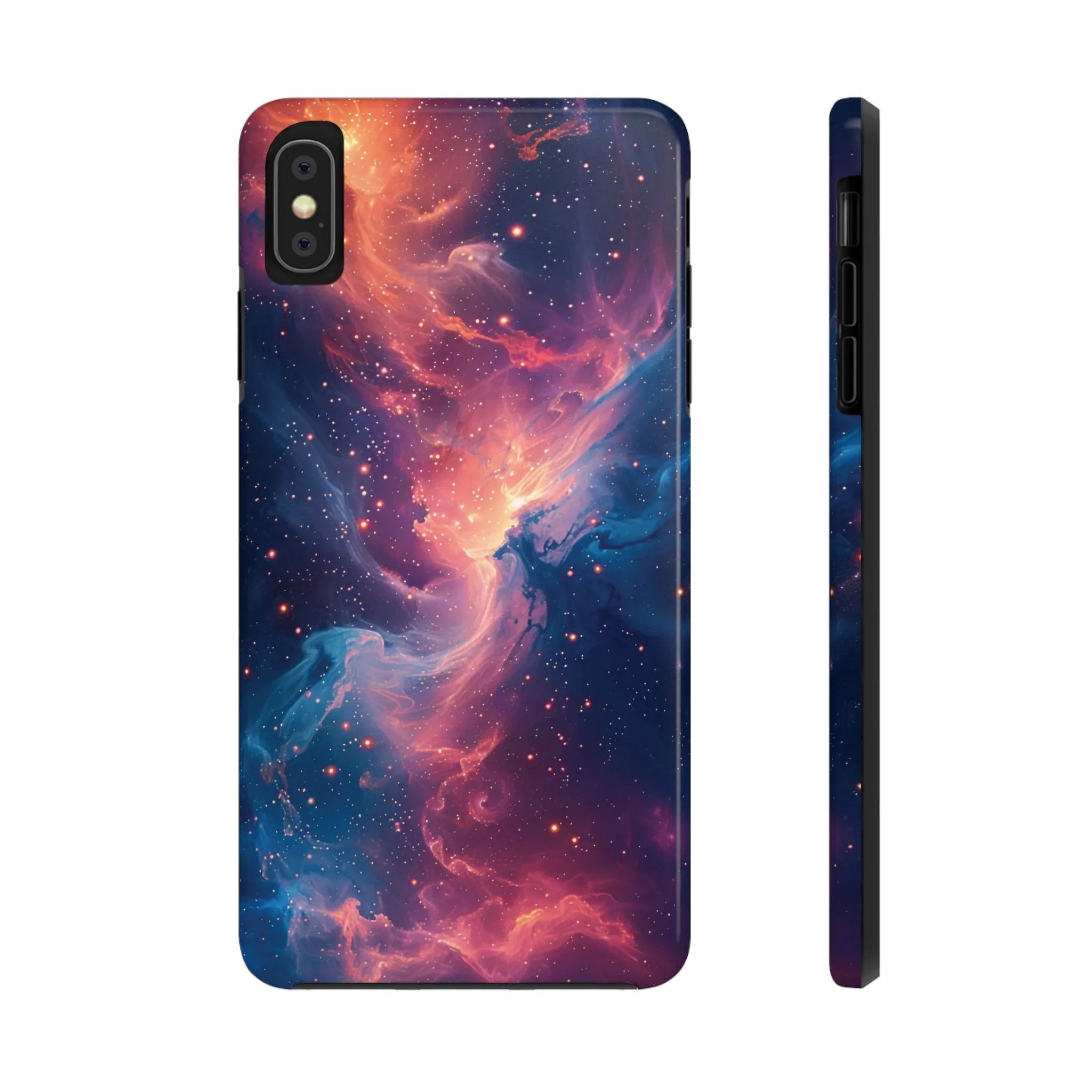 Cosmic Nebula iPhone Case, Space Galaxy Stars Phone Cover, Unique Astral Abstract Protective Shell Protective Case for iPhone Models, Tough iPhone Case