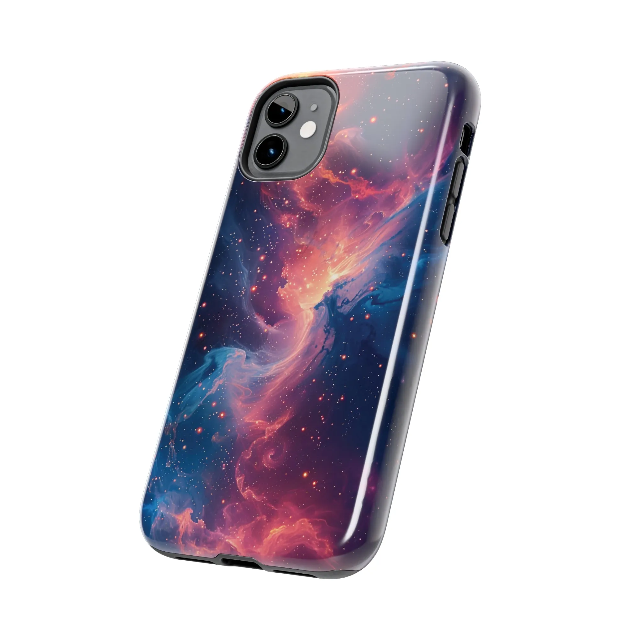 Cosmic Nebula iPhone Case, Space Galaxy Stars Phone Cover, Unique Astral Abstract Protective Shell Protective Case for iPhone Models, Tough iPhone Case