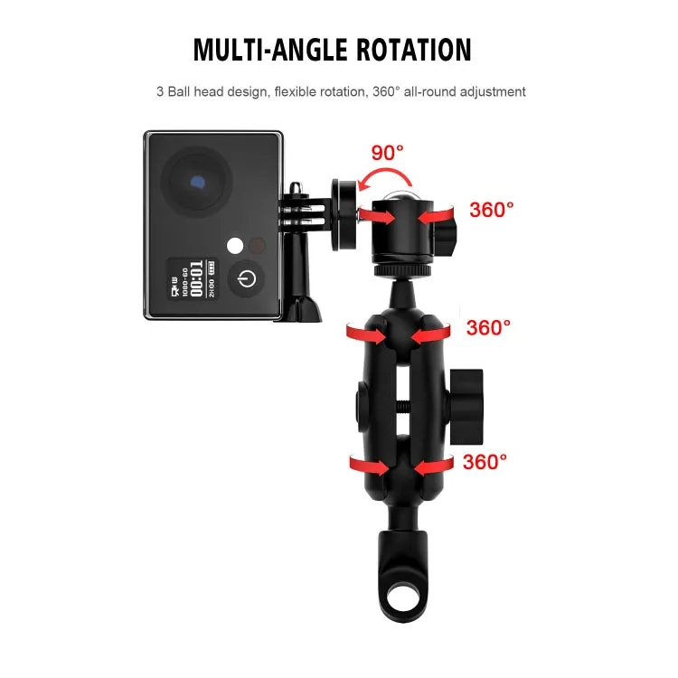 CS-1134B1 Motorcycle Bike Action Camera Recorder Mobile Phone Fixing Bracket Holder, Mirror Holder Version