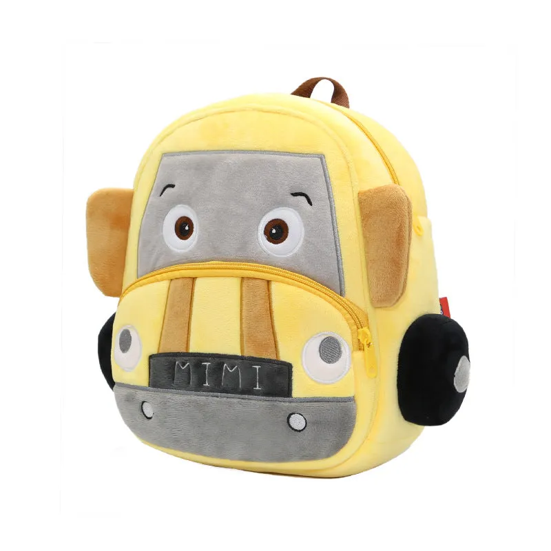 Cute 3D three-dimensional plush mini car children's backpack