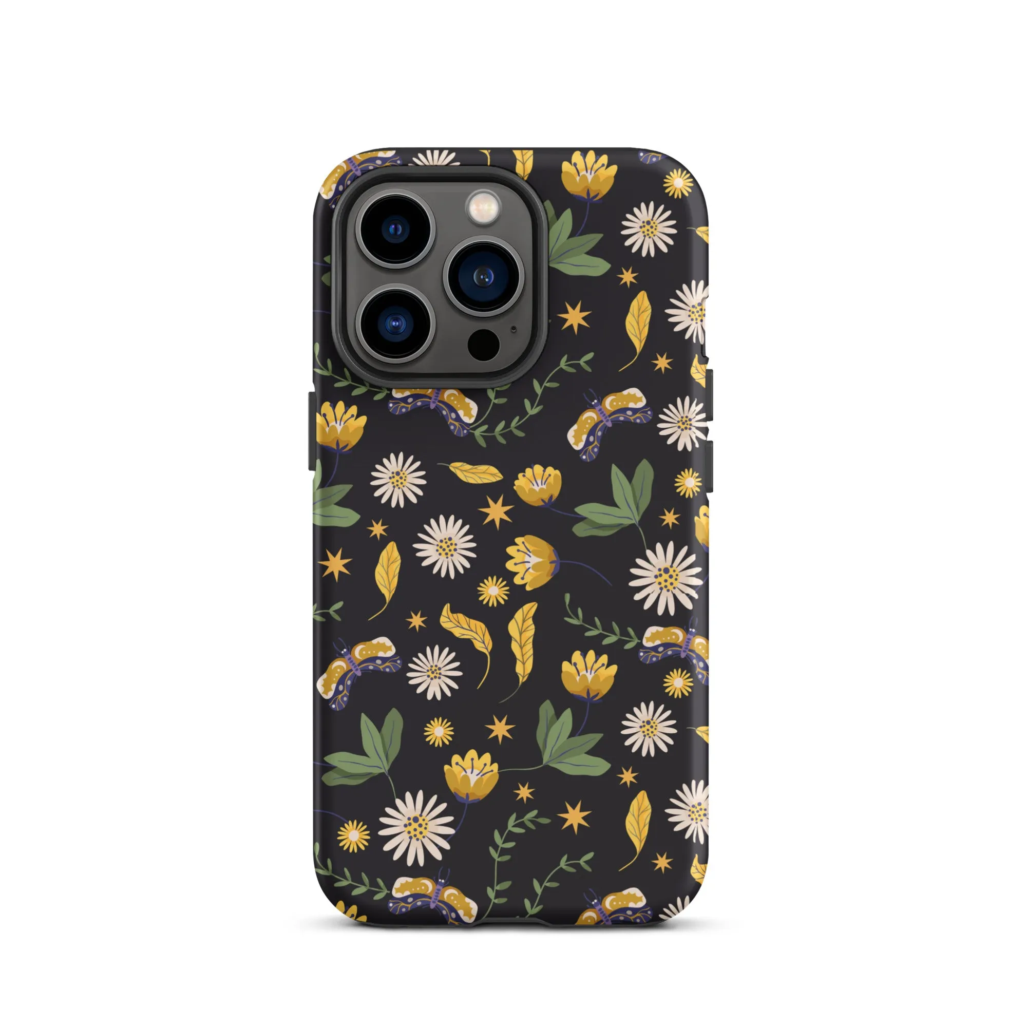 Dark Skies, Bright Blooms iPhone Case